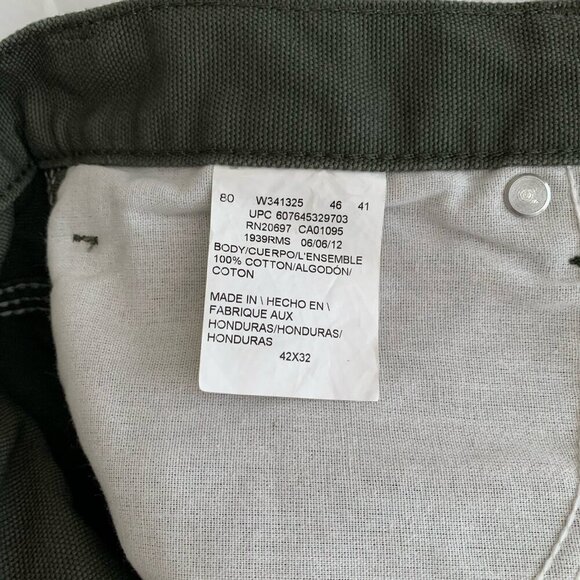 Dickies Men’s Relaxed 42x32 Fit Olive Green Carpenter Jeans NWT - Picture 7 of 8